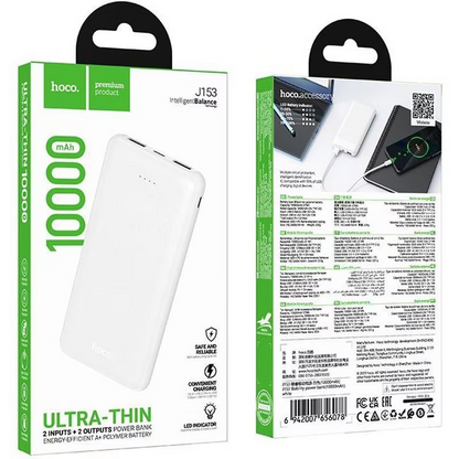Externe Batterie HOCO J153 Stability, 10000mAh, 10W, 2 x USB-A, Weiß