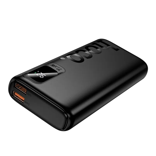 Externe Batterie HOCO J158 Pro, 10000mAh, 22,5W, QC + PD, 1 x USB-C - 2 x USB-A, Schwarz