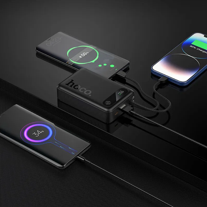 Externe Batterie HOCO J171A, 20000mAh, 22,5W, QC + PD, 1 x Lightning - 1 x USB-A - 2 x USB-C, Schwarz