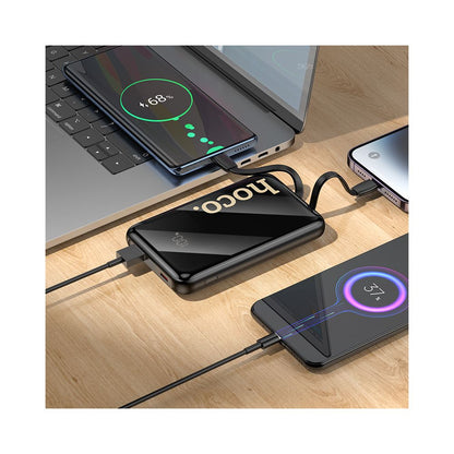 Externe Batterie HOCO Q37, 10000mAh, 22,5W, QC + PD, 1 x Lightning - 1 x USB-A - 2 x USB-C, Schwarz