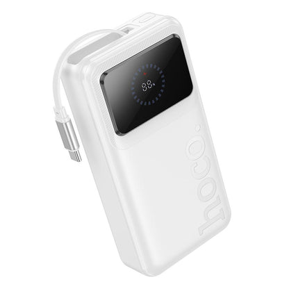 HOCO Q41 External Battery, 20000mAh, 22.5W, QC + PD, 1 x USB-A - 2 x USB-C, White