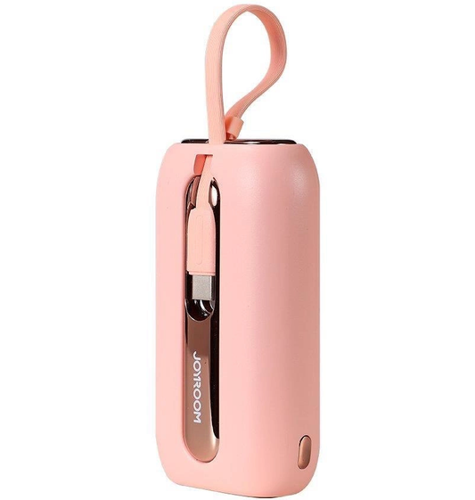 Externer Akku Joyroom Colorful Series JR-L012, 10000mAh, 22.5W, QC + PD, 1 x Lightning - 2 x USB-C, Rosa