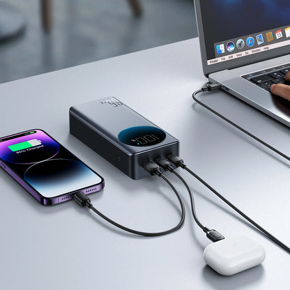 Externe Batterie Joyroom JR-PBF05 Pro, 30000mAh, 65W, QC + PD, 1 x USB-A - 2 x USB-C, Schwarz