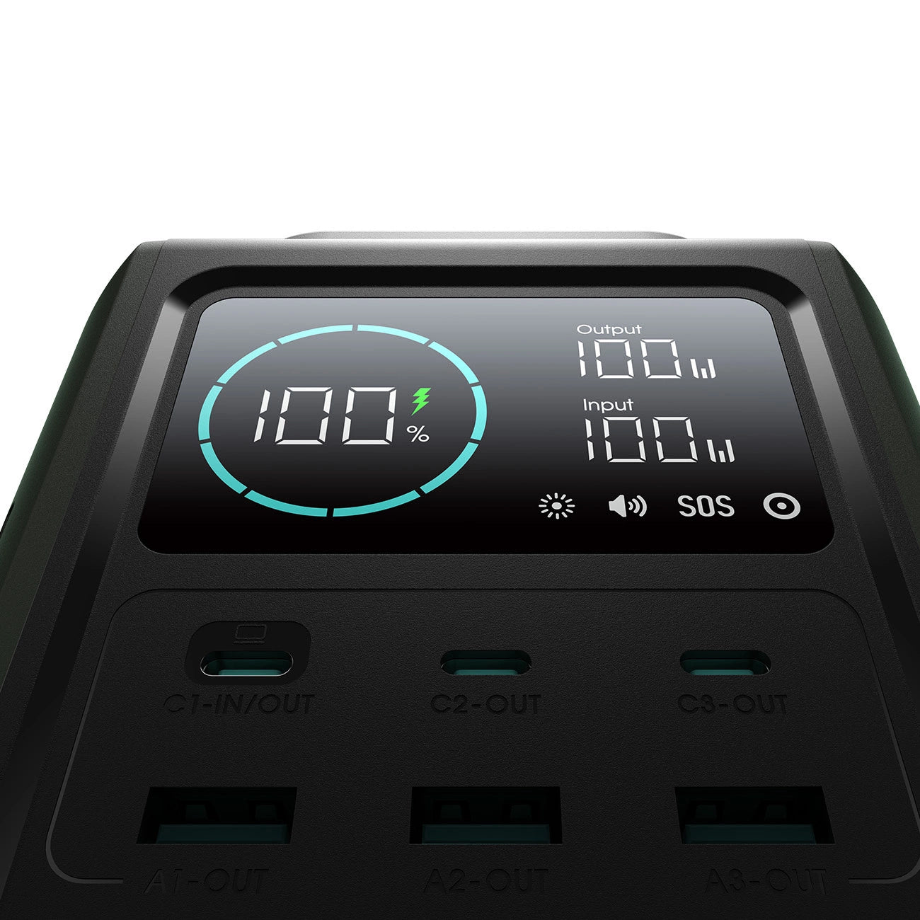 Externe Batterie Joyroom JR-PBF10, 75000mAh, 100W, QC + PD, 3 x USB-A - 3 x USB-C, Grün