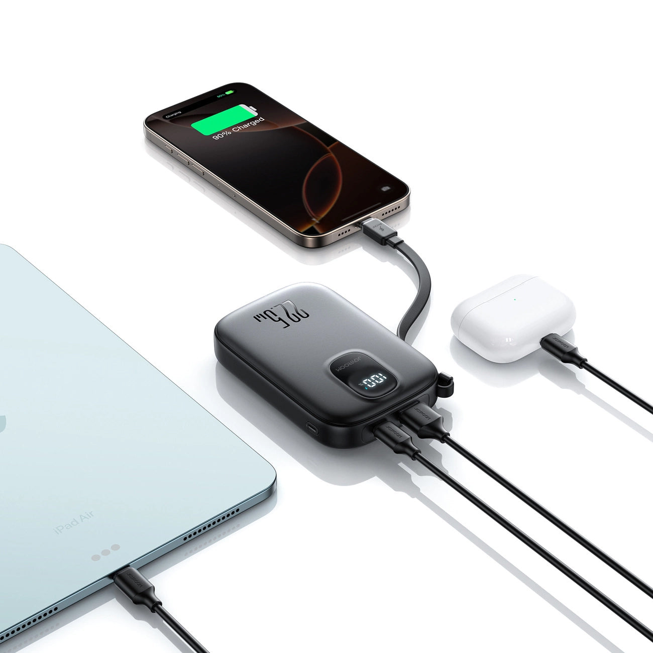 Externer Akku Joyroom JR-PBF17, 10000mAh, 22.5W, QC + PD, 1 x USB-A - 2 x USB-C, Schwarz