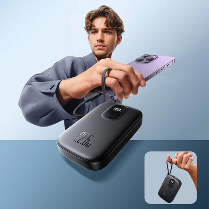 Externer Akku Joyroom JR-PBF18, 10000mAh, 22.5W, QC + PD, 1 x Lightning - 1 x USB-A - 1 x USB-C, Schwarz