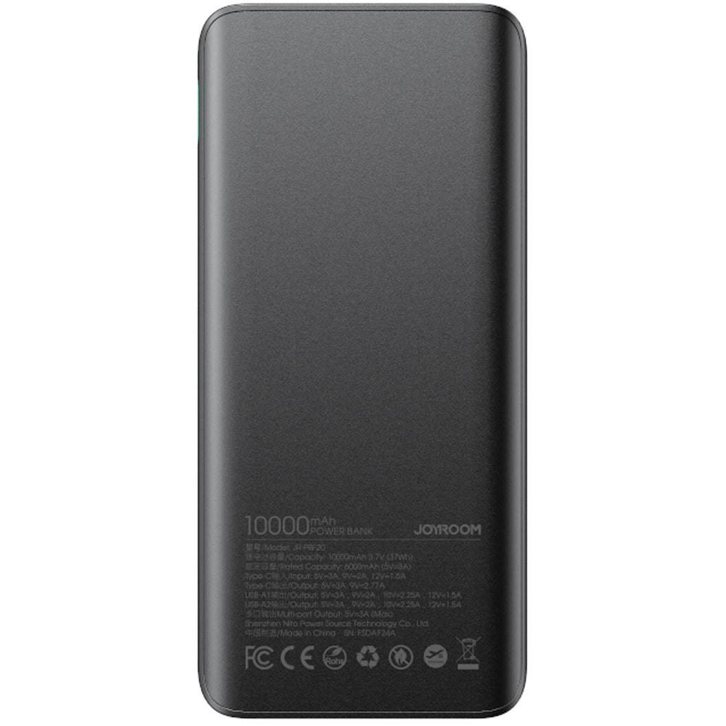 Externer Akku Joyroom JR-PBF20, 10000mAh, 25W, QC + PD, 1 x USB-C - 2 x USB-A, Schwarz