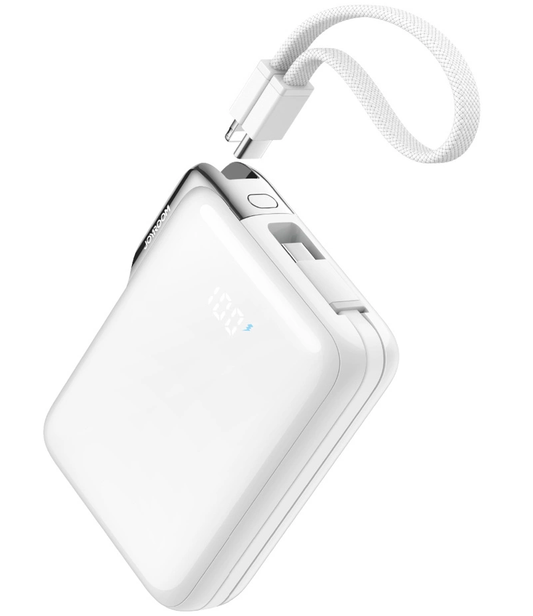 Externer Akku Joyroom JR-PBF27 Pro, 10000mAh, 30W, QC + PD, 1 x Lightning - 2 x USB-C, Weiß