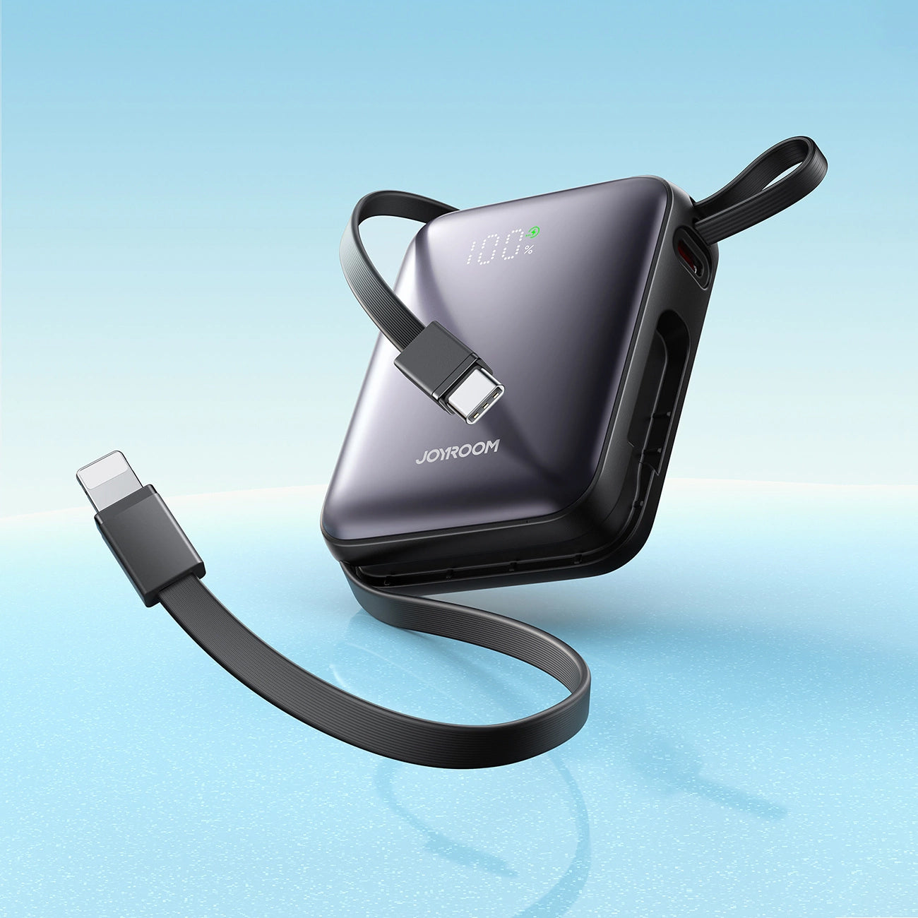 Externer Akku Joyroom JR-PBF27, 10000mAh, 22.5W, PD, 1 x Lightning - 2 x USB-C, Schwarz