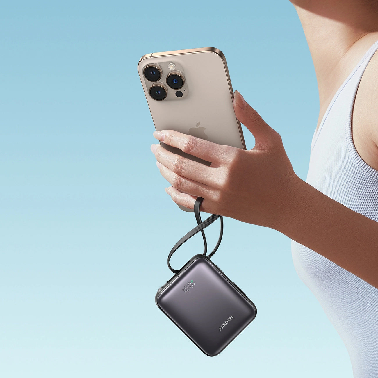 Externer Akku Joyroom JR-PBF27, 10000mAh, 22.5W, PD, 1 x Lightning - 2 x USB-C, Schwarz