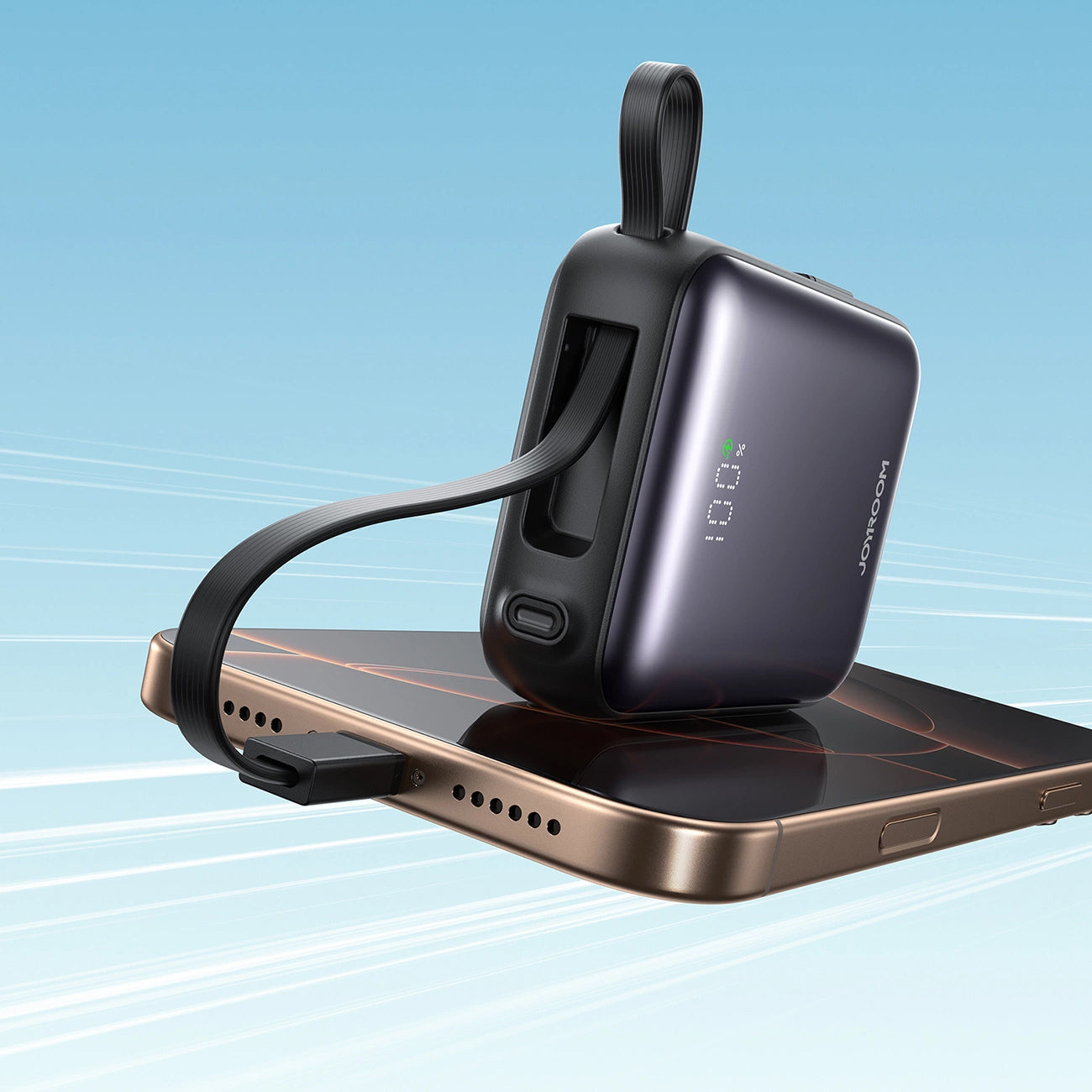 Externer Akku Joyroom JR-PBF27, 10000mAh, 22.5W, PD, 1 x Lightning - 2 x USB-C, Schwarz