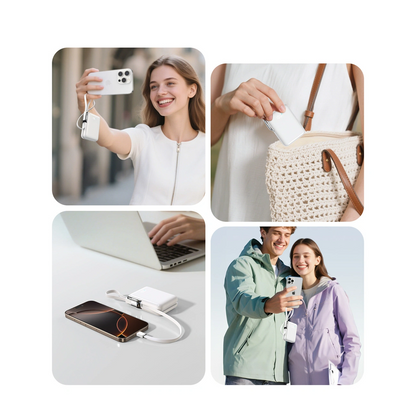 Externer Akku Joyroom JR-PBF27 Pro, 10000mAh, 30W, QC + PD, 1 x Lightning - 2 x USB-C, Weiß