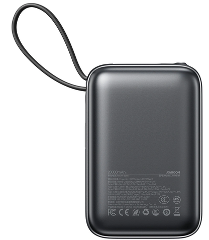 Externer Akku Joyroom JR-PBF29, 20000mAh, 22.5W, QC + PD, 1 x Lightning - 2 x USB-C, Schwarz