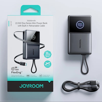 Externer Akku Joyroom JR-PR1, 10000mAh, 22.5W, PD, 2 x USB-C, Grau