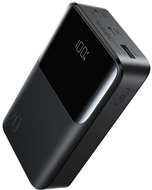 Externer Akku Joyroom JR-QP192, 20000mAh, 22.5W, QC + PD, 1 x USB-A - 2 x USB-C, Schwarz