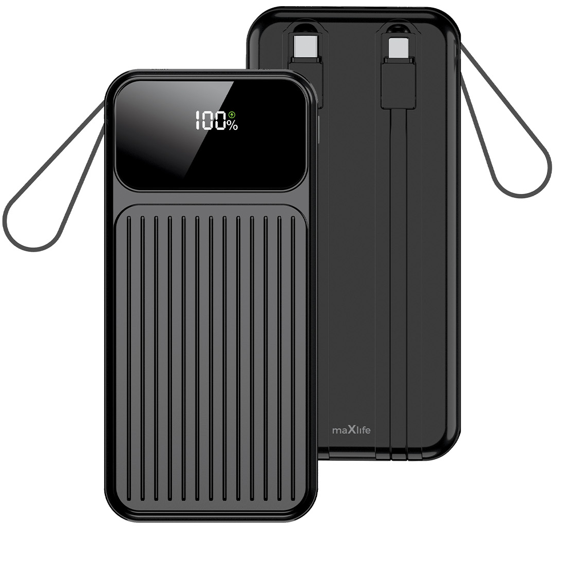 Externer Akku MaXlife MXPB-06, 10000mAh, 22,5W, QC + PD, 1 x Lightning - 2 x USB-A - 2 x USB-C, Schwarz
