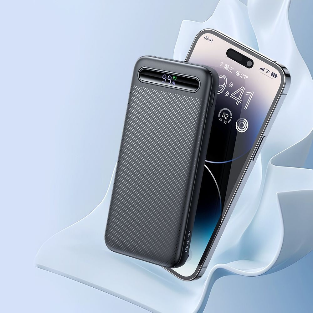 McDodo MC-3881 Star External Battery, 10000mAh, 22.5W, QC + PD, 2 x USB-A - 1 x USB-C, Black