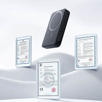 Externer Wireless-Akku McDodo MC-5931 Ambilight, 10000mAh, 30W, PD + FQI, 1 x QI - 1 x USB-C, Schwarz