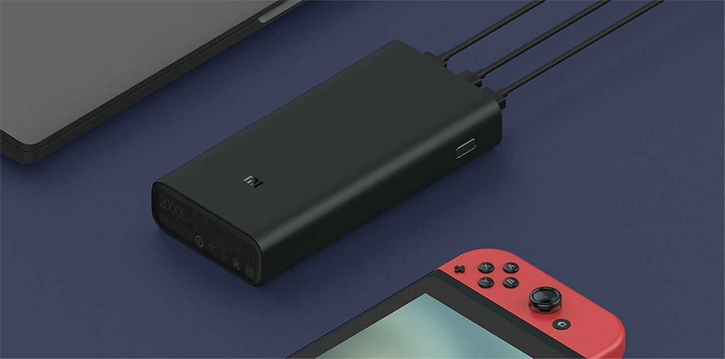 Xiaomi Mi Externer Akku, 20000mAh, 50W, QC + PD, 2 x USB-A - 1 x USB-C, Schwarz BHR5121GL BHR5121GL