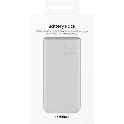 Samsung External Battery, 10000mAh, 25W, PD, 2 x USB-C, Beige, Resealed EB-P3400XUEGEU