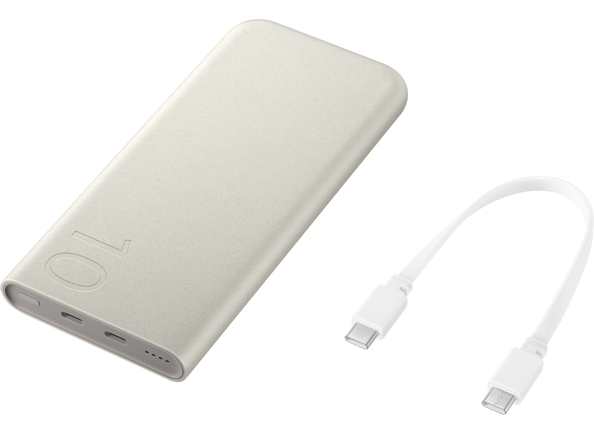 Samsung External Battery, 10000mAh, 25W, PD, 2 x USB-C, Beige, Resealed EB-P3400XUEGEU