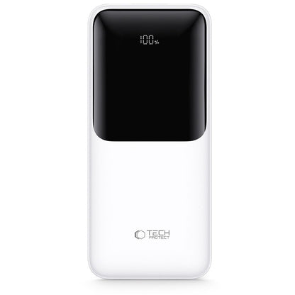Externer Akku Tech-Protect PB02, 20000mAh, 22.5W, QC + PD, 1 x USB-C - 2 x USB-A, Weiß
