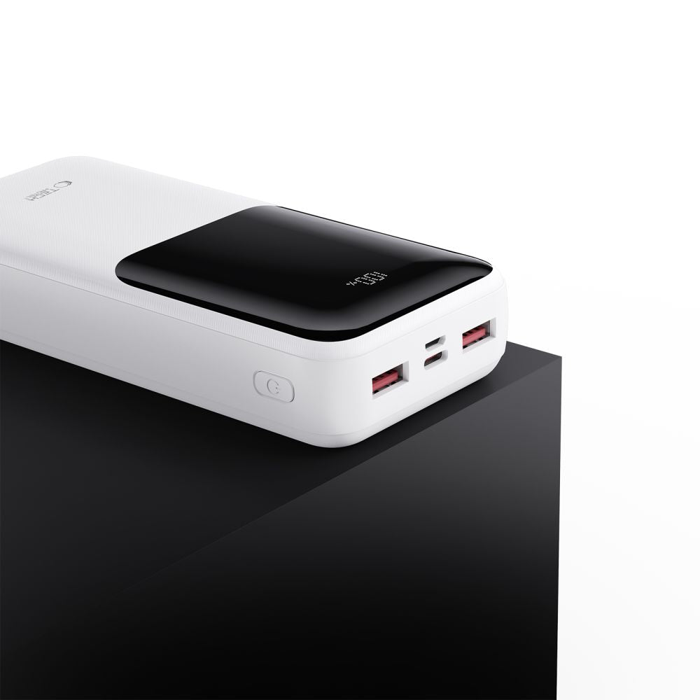 Externer Akku Tech-Protect PB02, 20000mAh, 22.5W, QC + PD, 1 x USB-C - 2 x USB-A, Weiß