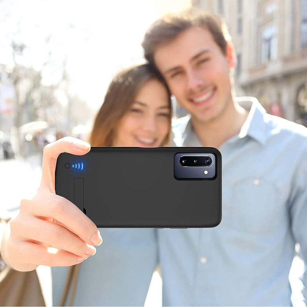 Externer Akkutyp Hülle Techsuit Power Pro Battery für Samsung Galaxy Note 10 5G N971 / Note10 N970, 5000mAh, Schwarz