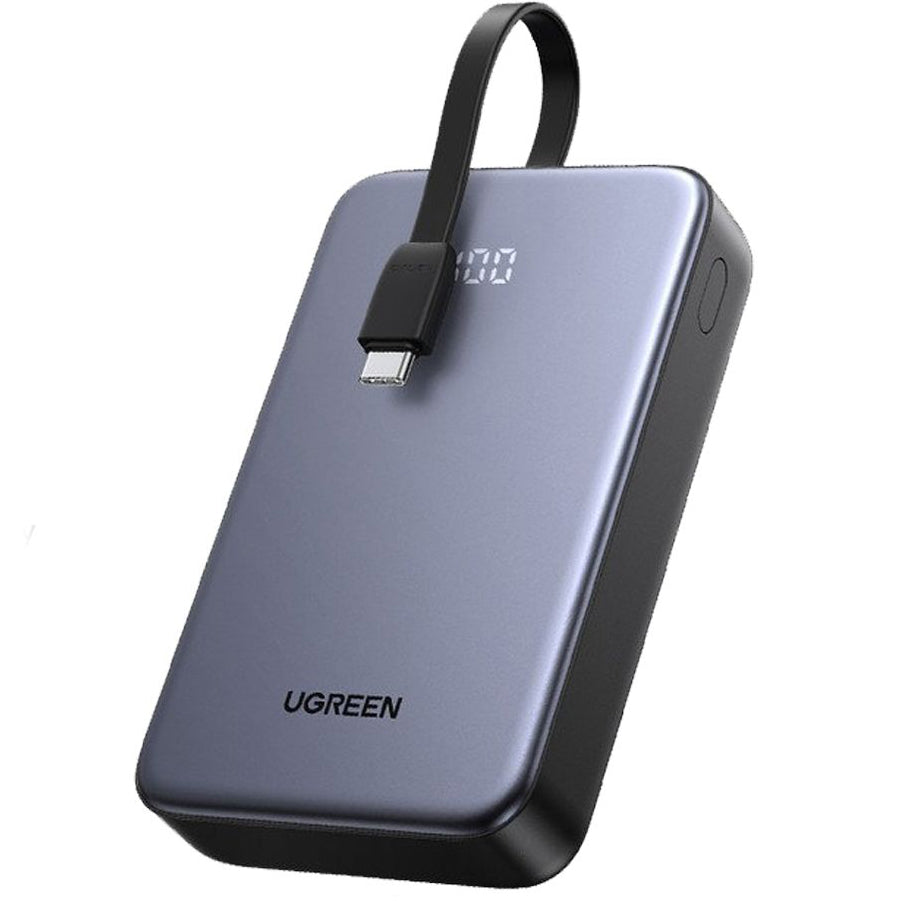 Externer Akku UGREEN PB505, 20000mAh, 22.5W, QC + PD, 1 x USB-A - 2 x USB-C, Grau