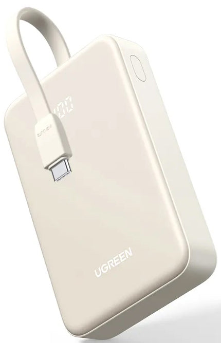 Externer Akku UGREEN PB521, 20000mAh, 30W, QC + PD, 1 x USB-A - 2 x USB-C, Weiß