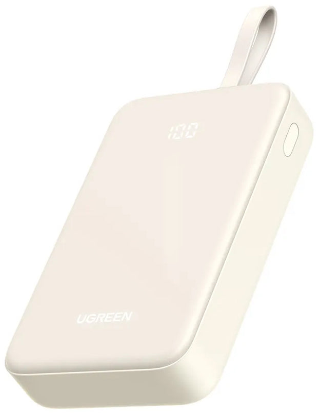 Externer Akku UGREEN PB521, 20000mAh, 30W, QC + PD, 1 x USB-A - 2 x USB-C, Weiß