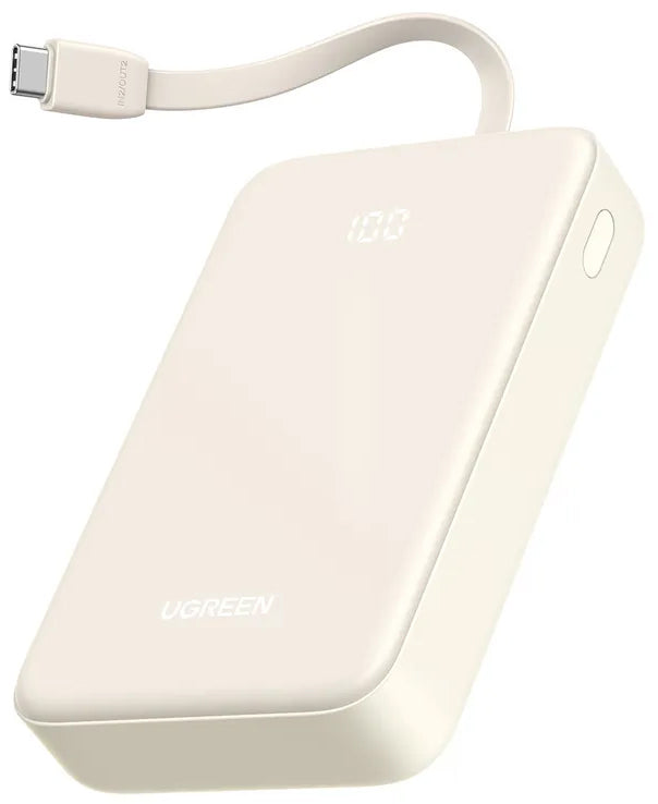 Externer Akku UGREEN PB521, 20000mAh, 30W, QC + PD, 1 x USB-A - 2 x USB-C, Weiß