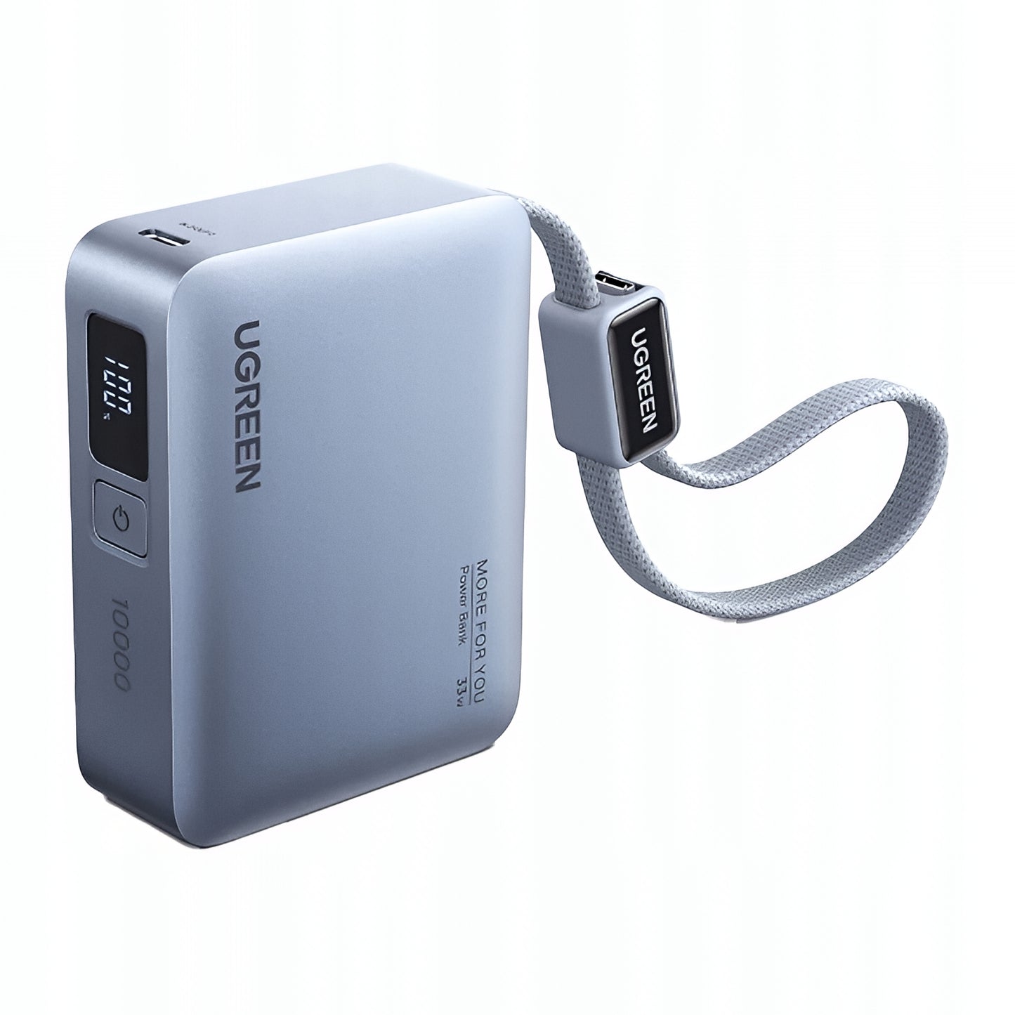 Externe Batterie UGREEN PB584 (75173B), 10000mAh, 33W, QC + PD, 1 x USB-A - 2 x USB-C, Blau