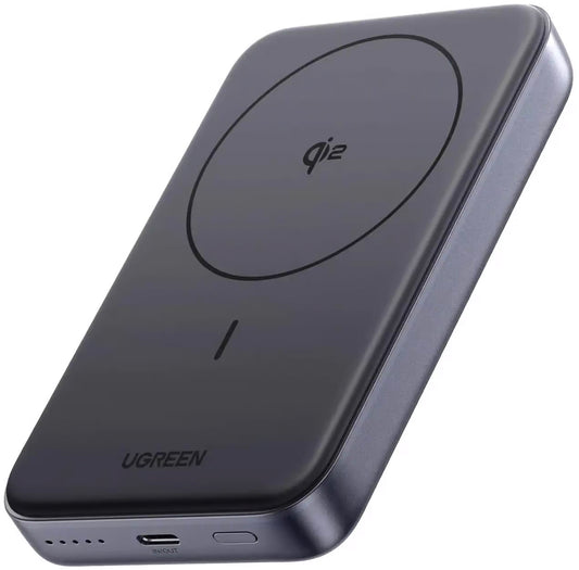Externer Akku UGREEN PB761, 10000mAh, 30W, PD + FQI, 1 x QI - 1 x USB-C, Grau