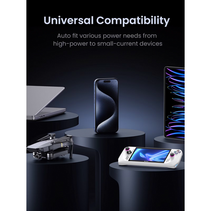 Externe Batterie UGREEN PB770, 48000mAh, 300W, QC + PD, 2 x USB-A - 3 x USB-C, Grau, Wiederverpackt