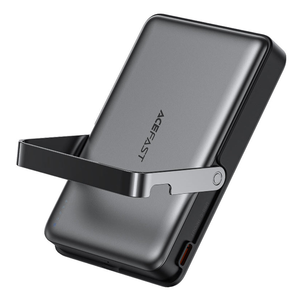 Externer Wireless Akku Acefast M17, 10000mAh, 22.5W, PD + FQI, 1 x QI - 1 x USB-C, Schwarz
