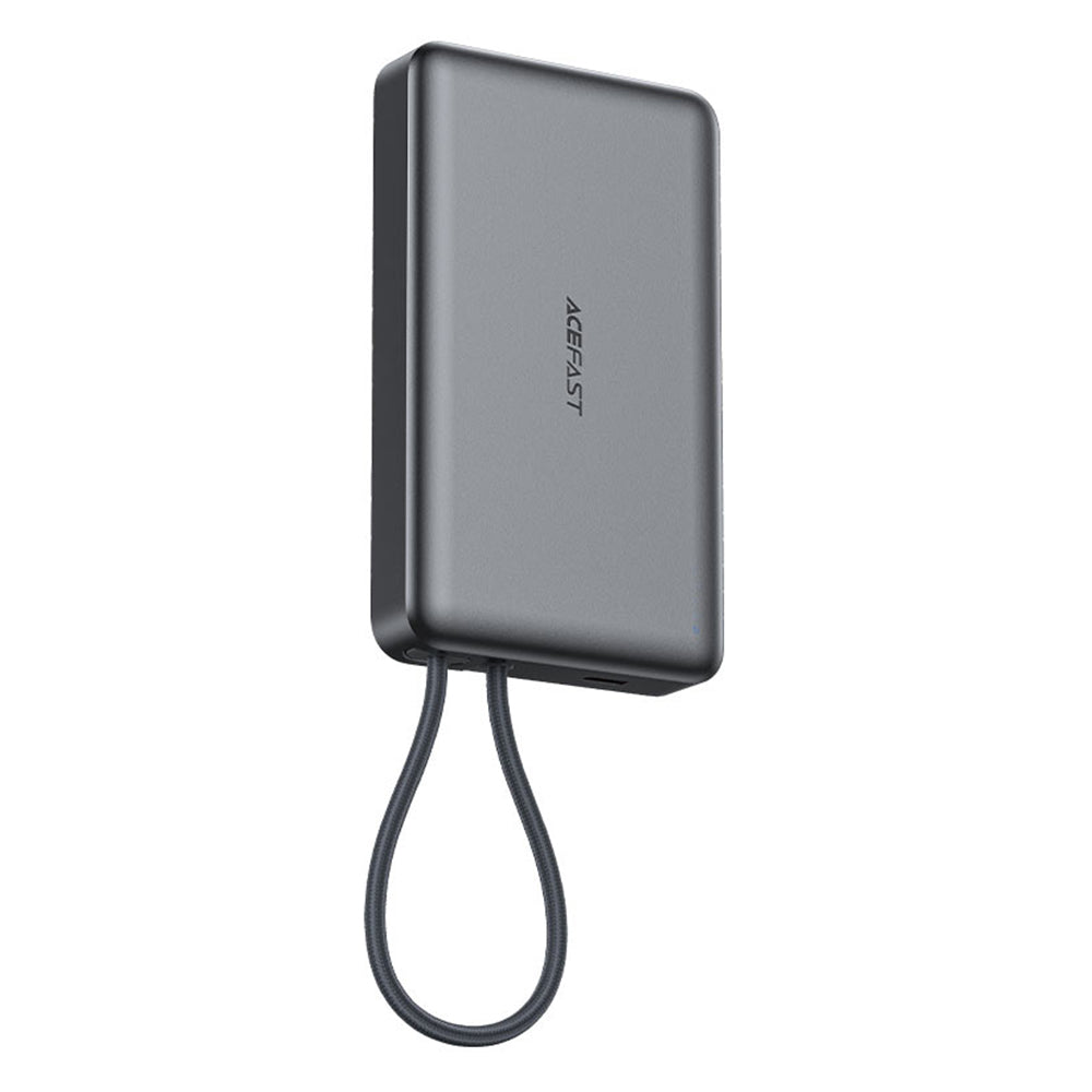 Externer Wireless-Akku Acefast M18, 10000mAh, 22.5W, PD + FQI, 1 x QI - 2 x USB-C, Schwarz