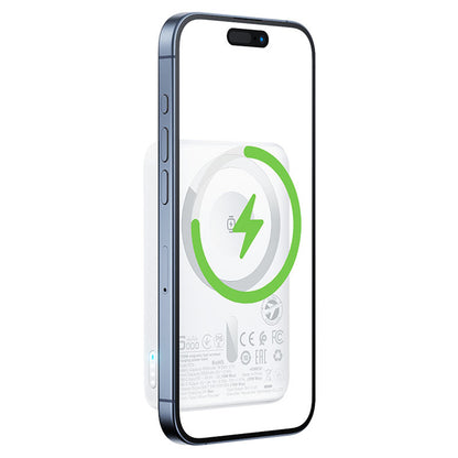 Externer Wireless Akku Acefast M25, 5000mAh, 20W, PD + FQI, 1 x QI - 1 x USB-C, Weiß