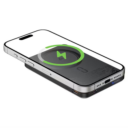 Externer Wireless Akku Acefast M30, 5000mAh, 20W, PD + FQI, 1 x QI - 2 x USB-C, Schwarz