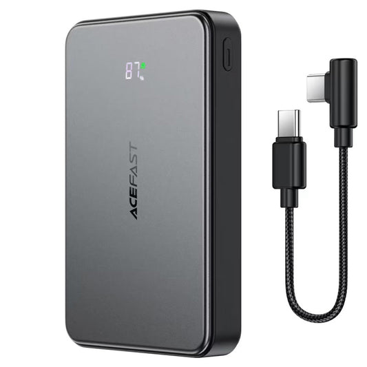 Externer Wireless Akku Acefast M31, 10000mAh, 22.5W, QC + PD + FQI, 1 x QI - 1 x USB-A - 2 x USB-C, Schwarz