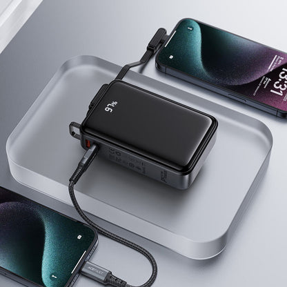 Externer Akku Acefast M4, 20000mAh, 67W, PD, 1 x USB-A - 2 x USB-C, Schwarz