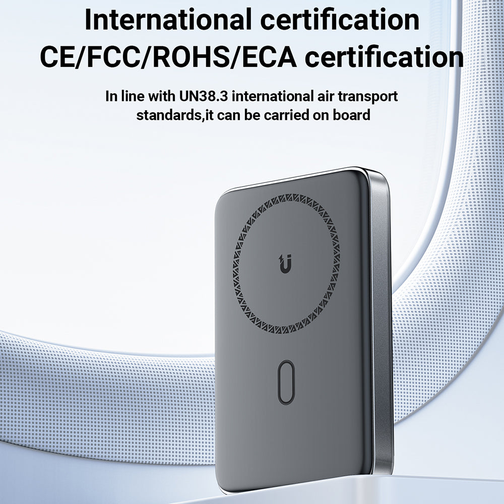 Externer Wireless Akku Acefast M6, 10000mAh, 20W, PD + FQI, 1 x QI - 1 x USB-C, Schwarz