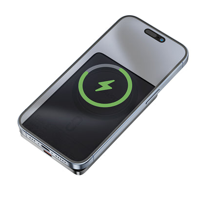 Externer Wireless Akku Acefast M8, 5000mAh, 18W, PD + FQI, 1 x QI - 1 x USB-C, Schwarz