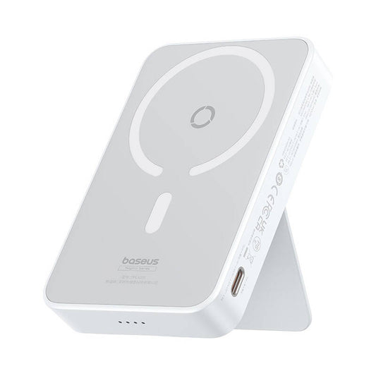 Externer Wireless-Akku Baseus MagPro PPCXZ05, 5000mAh, 20W, PD + FQI, 1 x QI - 1 x USB-C, Weiß P10064101223-00