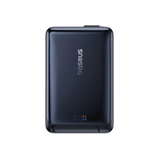 Externer Wireless-Akku Baseus Nomos, 10000mAh, 45W, PD + FQI, 1 x QI - 2 x USB-C, Schwarz P10078800123-00