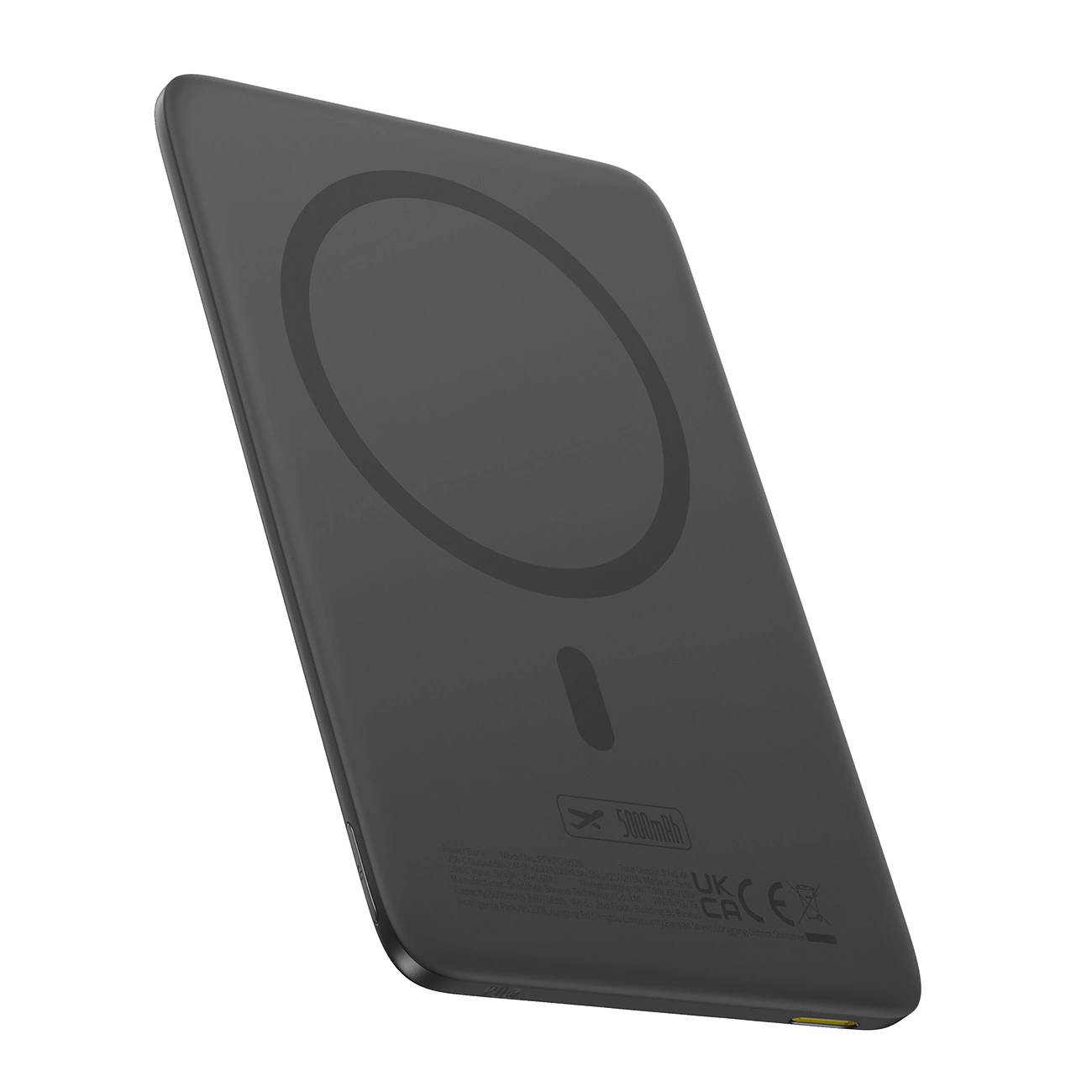 Externer Wireless-Akku Baseus PicoGo AM41, 5000mAh, 20W, PD + FQI, 1 x QI - 1 x USB-C, Schwarz