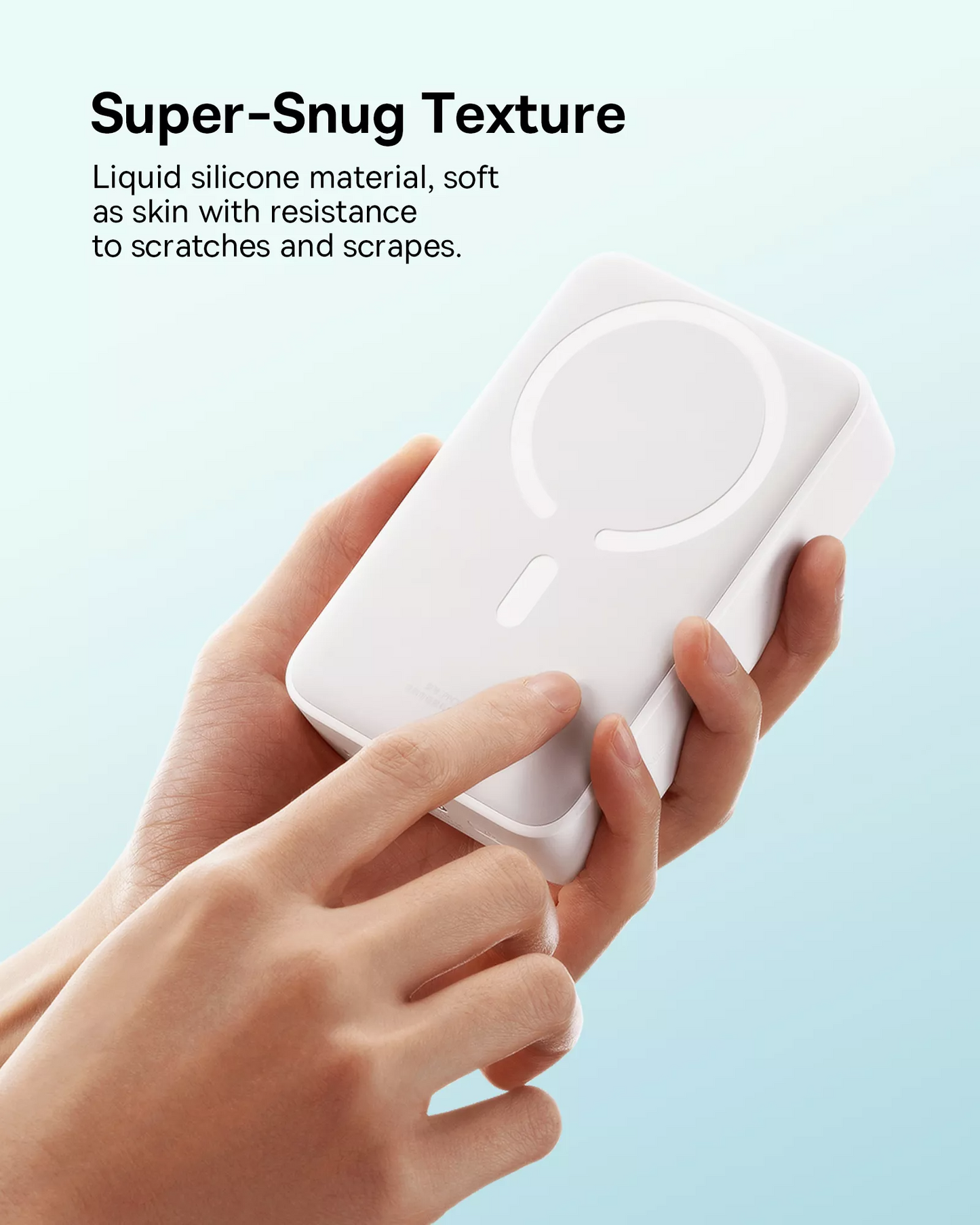 Kabellose Powerbank Baseus EnerFill FM41 Mini, 20000mAh, 20W, PD + FQI, 1 x QI - 1 x USB-C, Weiß E0027U01