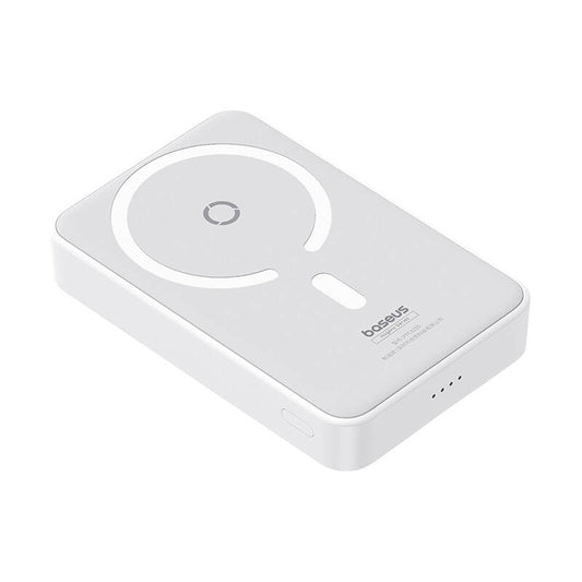 Externer Wireless-Akku Baseus MagPro PPCXZ05, 5000mAh, 20W, PD + FQI, 1 x QI - 1 x USB-C, Weiß P10064101223-00