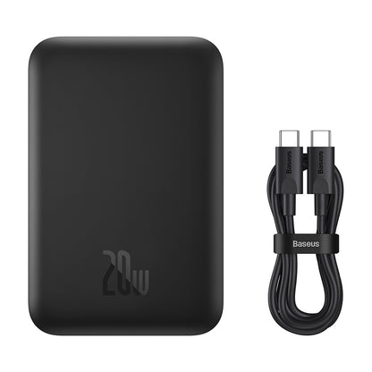Baseus Mini Air Wireless External Battery, 6000mAh, 20W, PD + FQI, 1 x QI - 1 x USB-C, Black P10059002113-00