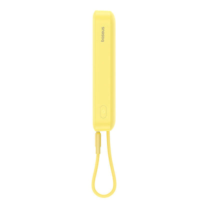 Externer Wireless-Akku Baseus Magnetic Mini, 10000mAh, 20W, PD + FQI, 1 x Lightning - 1 x QI - 1 x USB-C, Gelb P10022109Y23-00